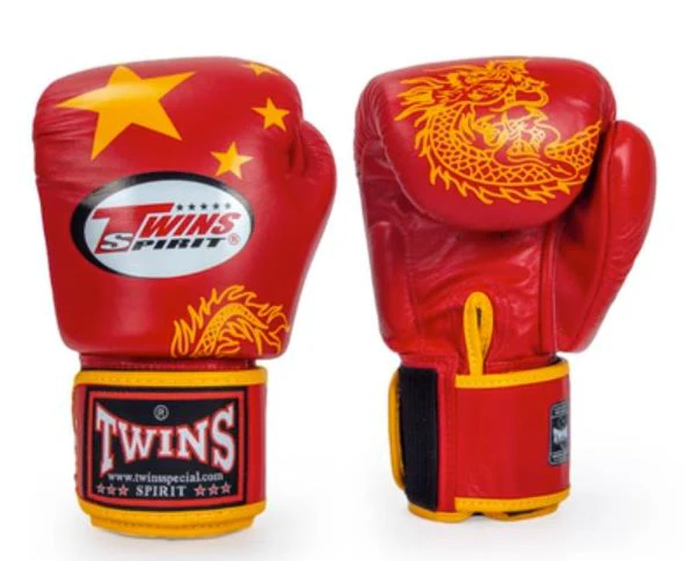 CHINA FLAG MUAY THAI BOXING GLOVES 8-14 Oz FBGVL3-44