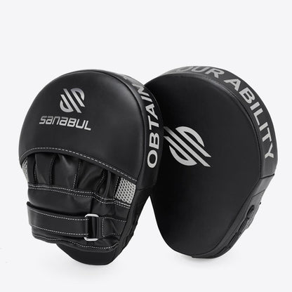 Sanabul Essential Curved Punch Mitts - Zwart / Zilver