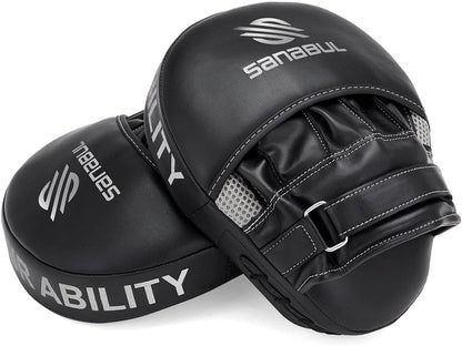 Sanabul Essential Curved Punch Mitts - Zwart / Zilver